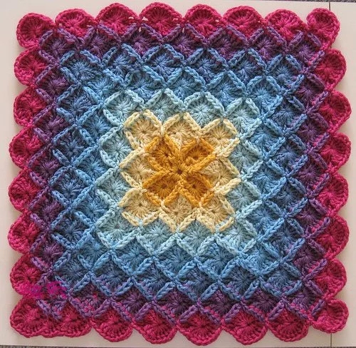 渐变色莲花坐垫钩编视频教程,好看坐垫钩法图解