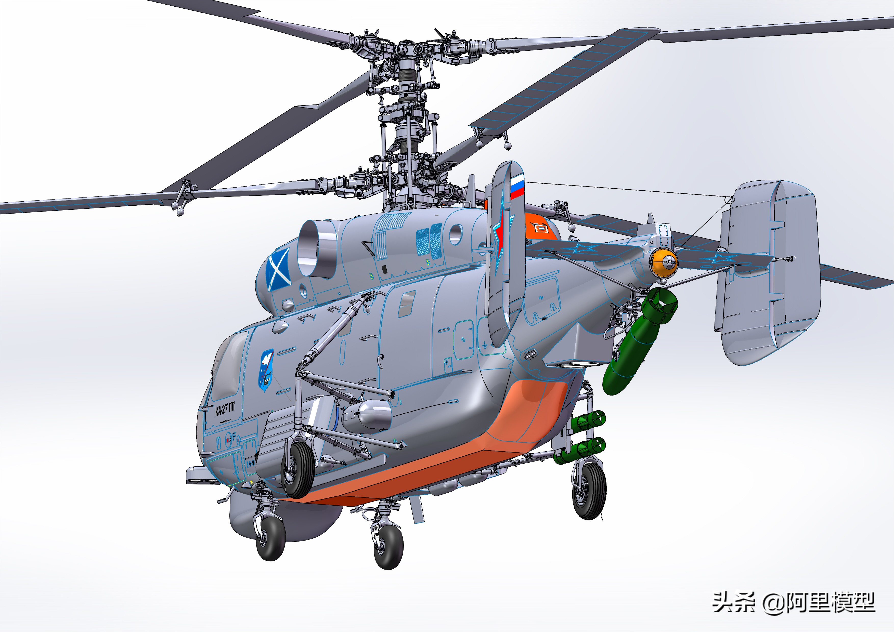 俄罗斯卡27反潜直升机,俄罗斯改进卡27反潜直升机