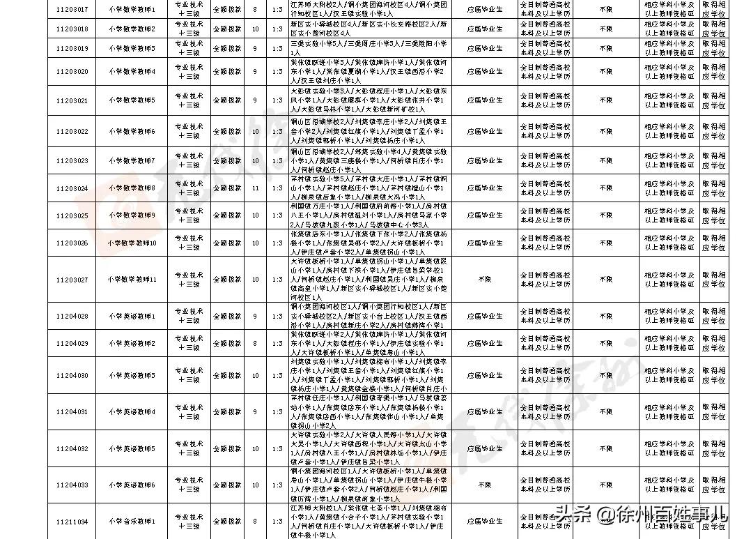徐州市区教师招聘2024招聘计划,2020徐州教师招聘报名人数汇总