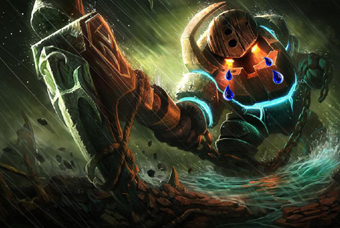 doinb吐槽教练泰坦石头人没有伤害,外网谈doinb石头人皮肤