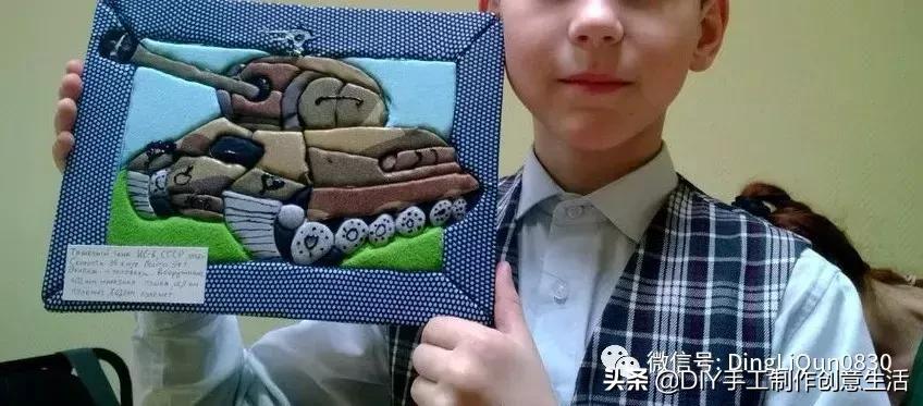 布艺diy拼布图案贴画,布画diy手工制作大全