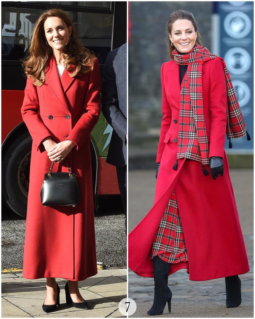 凯特全身红裙穿搭,凯特最新着装