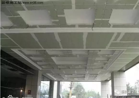 轻钢龙骨石膏板造型吊顶施工视频,石膏板天花吊顶施工全过程