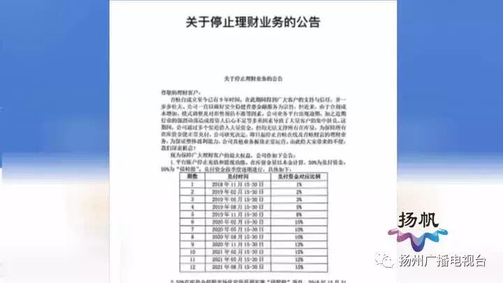 扬州又一家理财公司出状况！涉及几千万资金！
