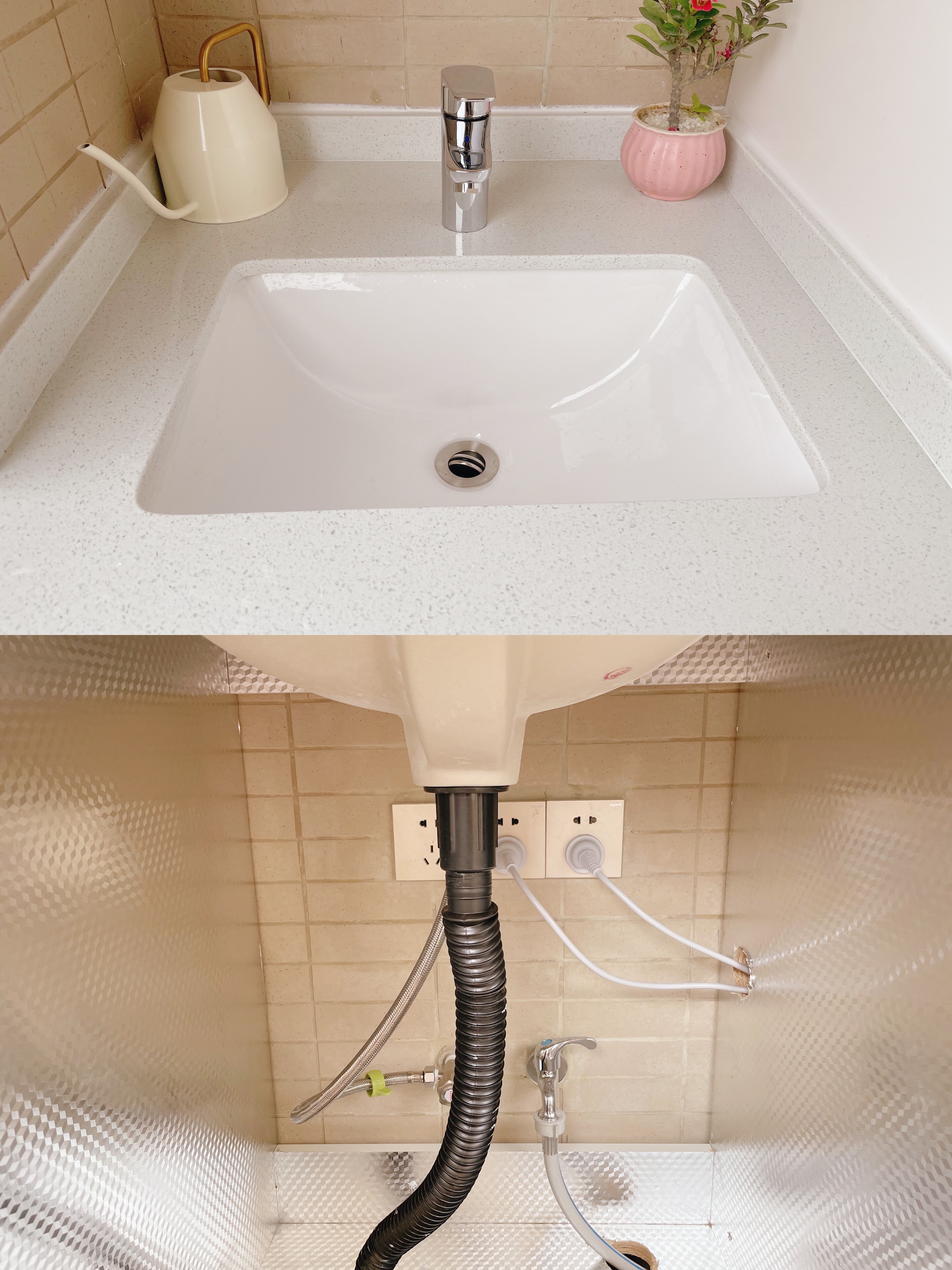 阳台上的洗衣机柜装修效果图,装修过的阳台放了洗衣机