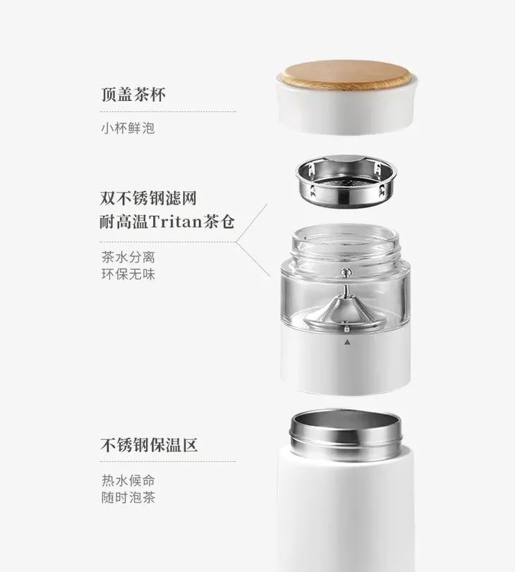 推荐一款茶水分离杯既方便又实用,令人惊艳的茶水分离杯
