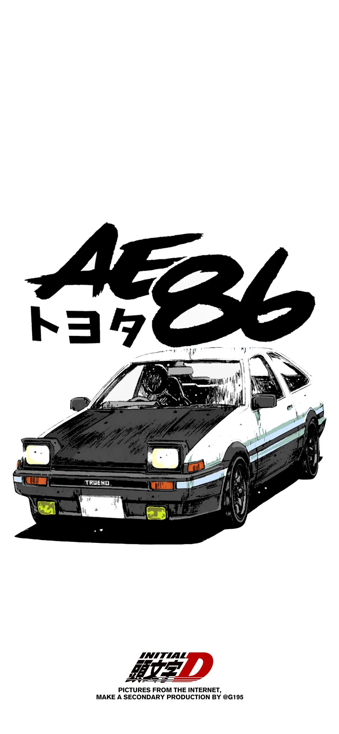 ae86汽车壁纸,ae86卡通汽车壁纸
