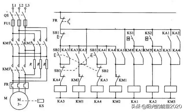 输送带自动控制电气原理图,自动控制电气图讲解
