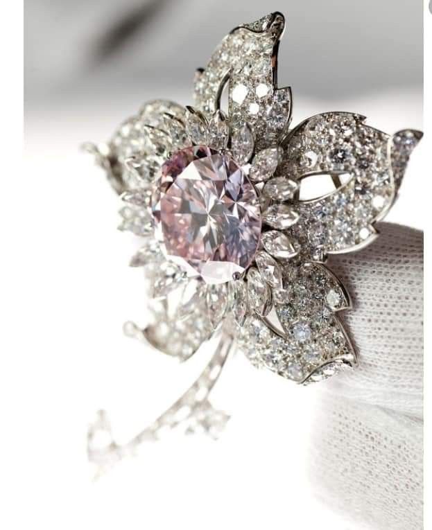 粉红美钻送公主，成全莉莉贝特少女心，女王的这枚花型胸针不简单