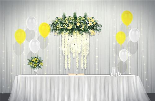 冬季蓝色系新中式婚礼现场布置,新中式婚礼自己布置最详细流程