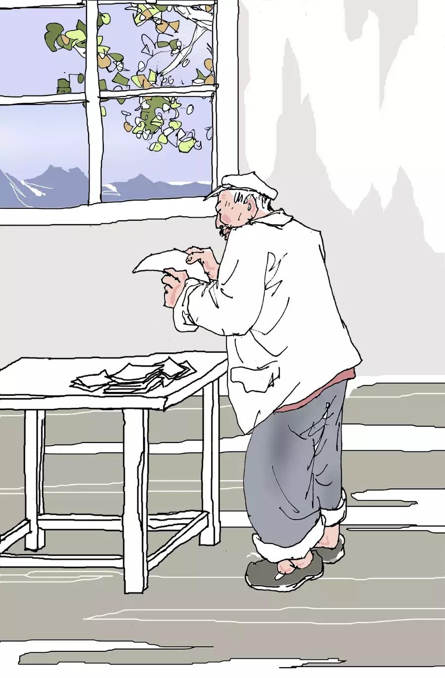 刘老汉的烦恼创作花絮,刘老汉新春连环画