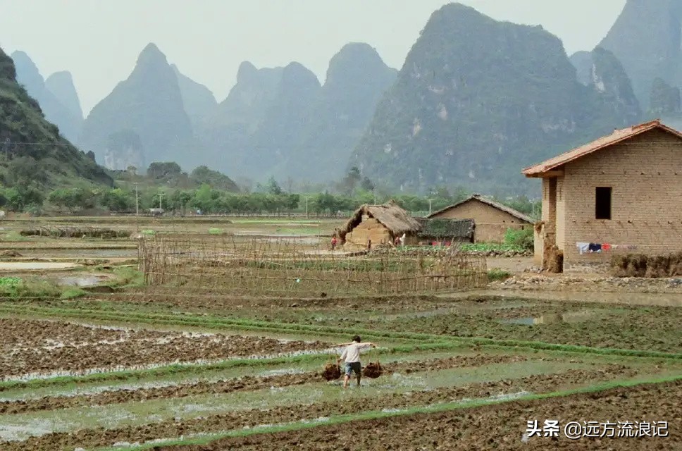 80年代桂林平乐老照片,老照片广西桂林1984年