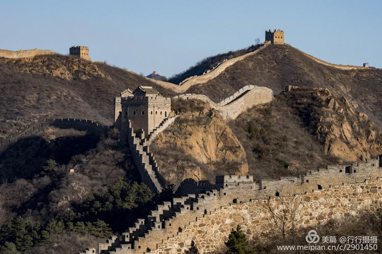 金山岭长城白雪皑皑美景如画,金山岭长城游览
