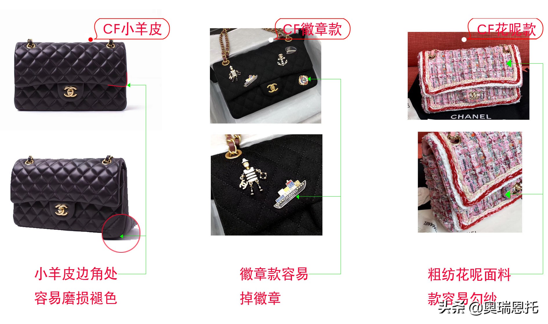 chanel真假鉴别,chanelcf正品都是一样大的吗