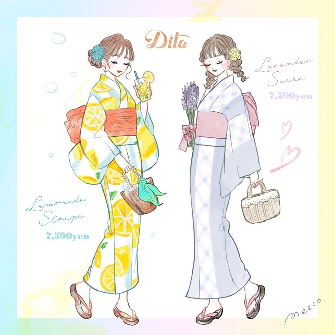 适合少女的浴衣 (夏日可爱浴衣)