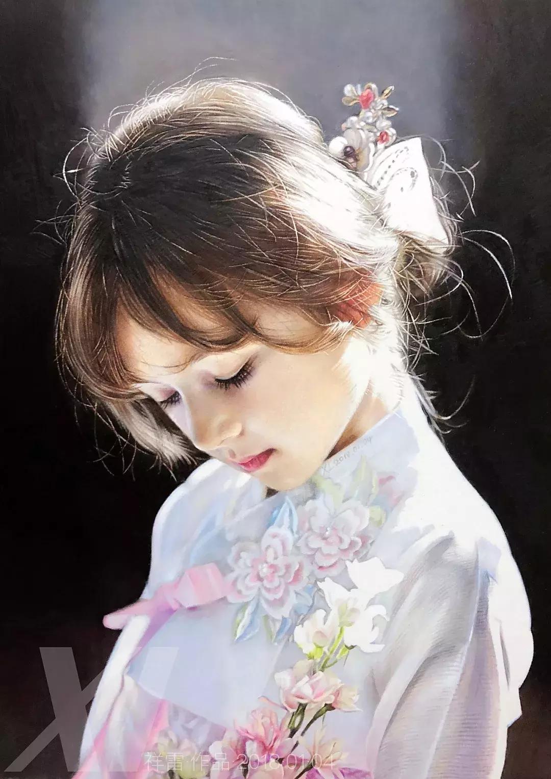 写实彩铅画,超好看素描画迪丽热巴