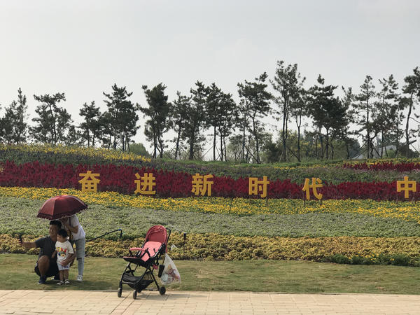 百花齐放迎盛世华夏崛起在今朝,花团锦簇万众瞩目