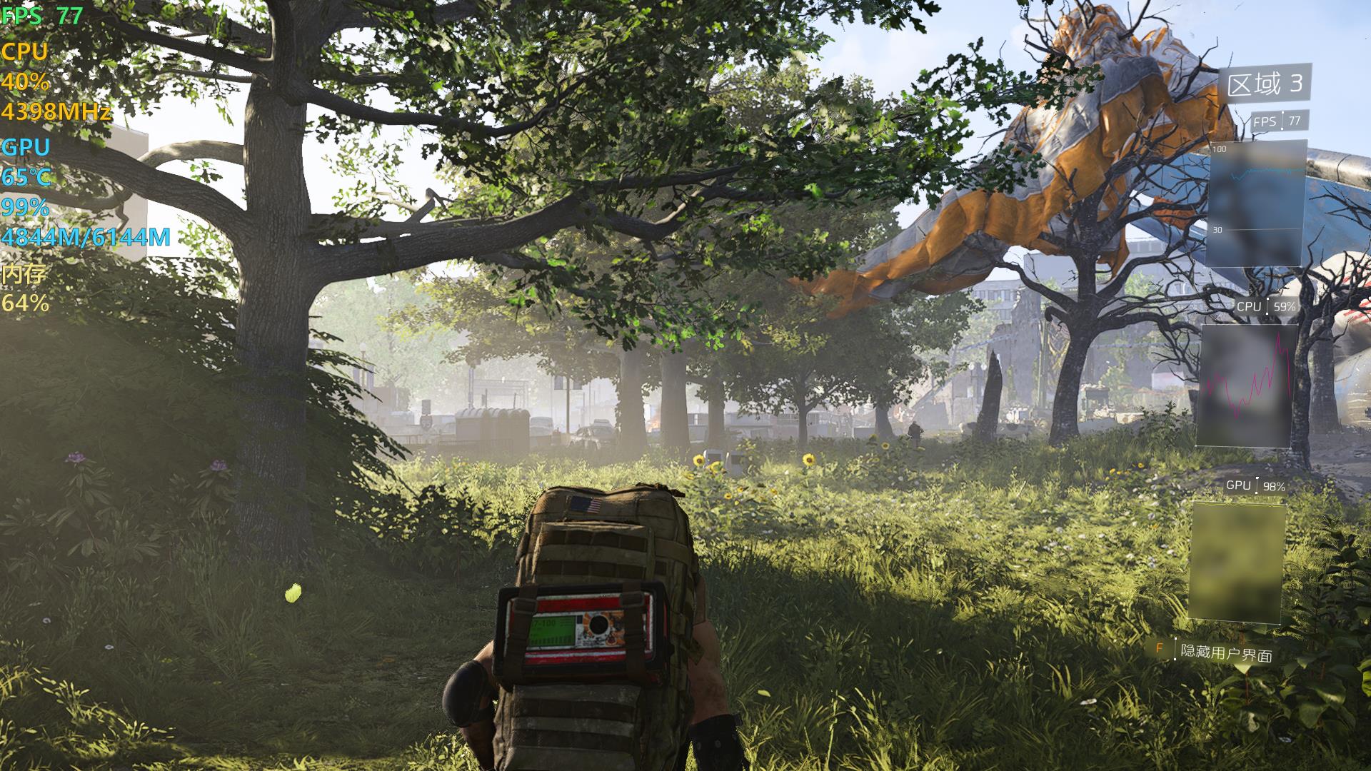 小体量能否撼动新游戏？宙斯盾3测试《全境*锁封**2》