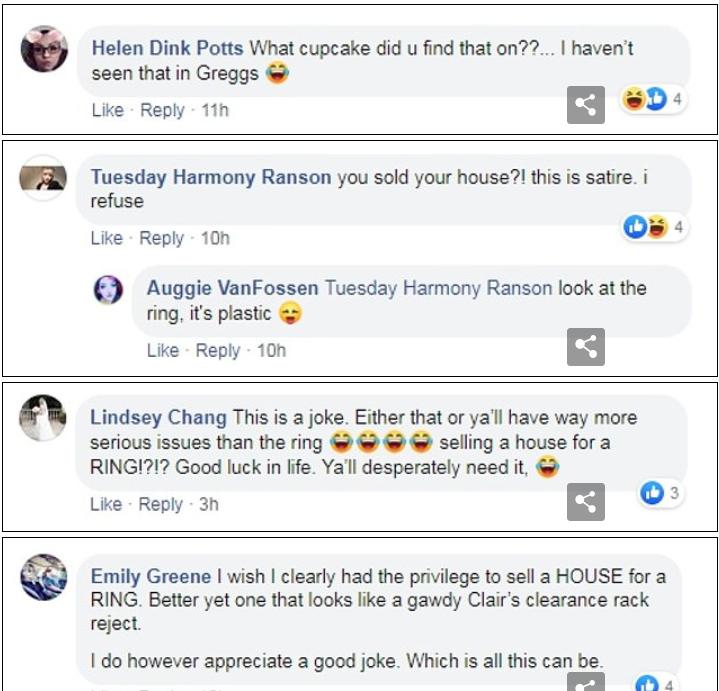 美国准新娘卖房子换紫色婚戒,被网友群嘲:快把房子换回来吧