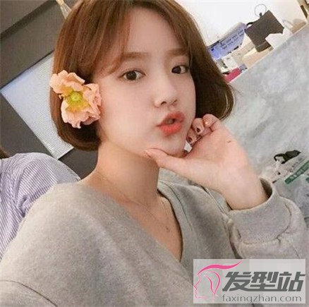 显瘦短发圆脸图片,适合圆脸的流行短发女款