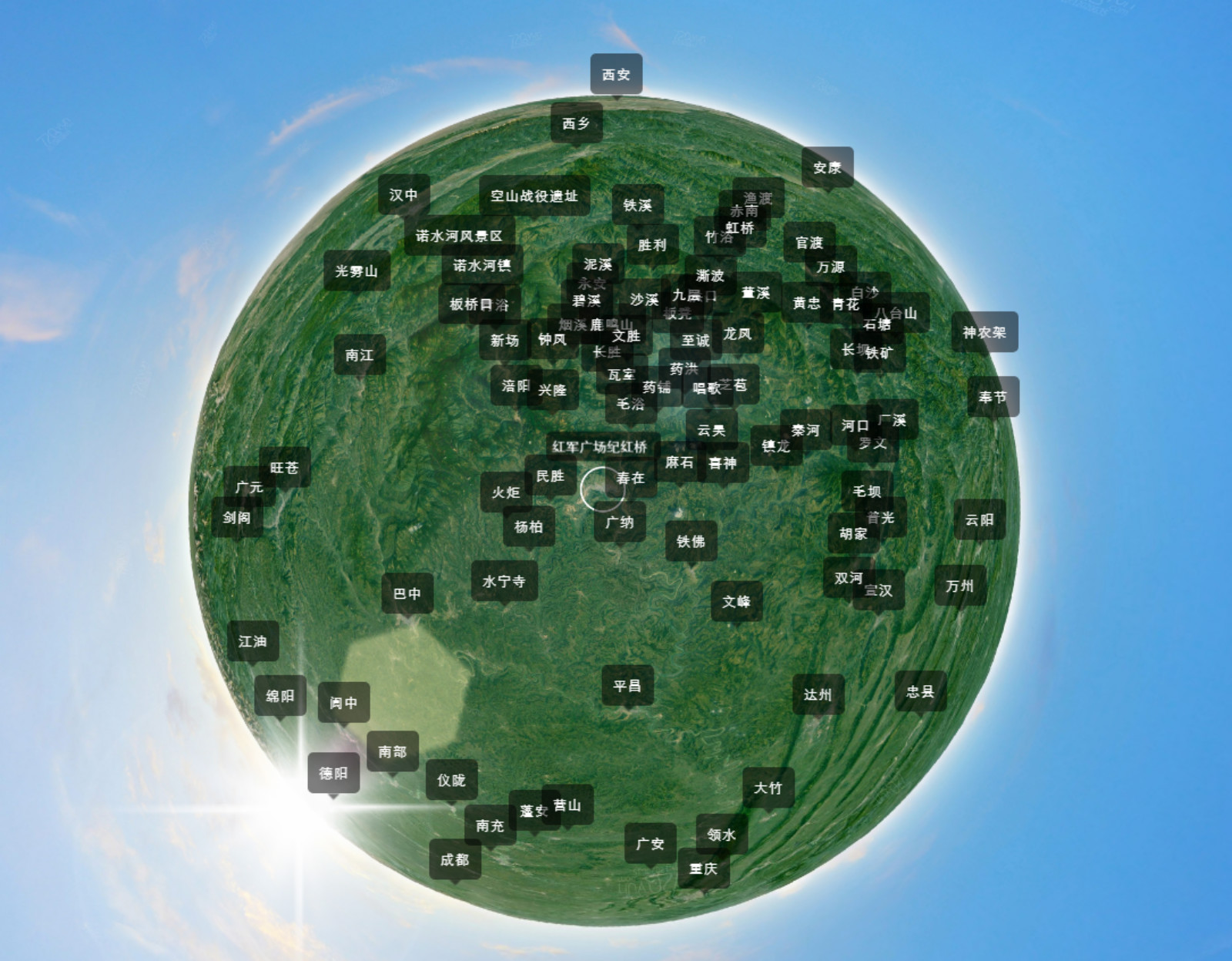 上帝视角看桂平各镇,上帝视角看巴中抖音