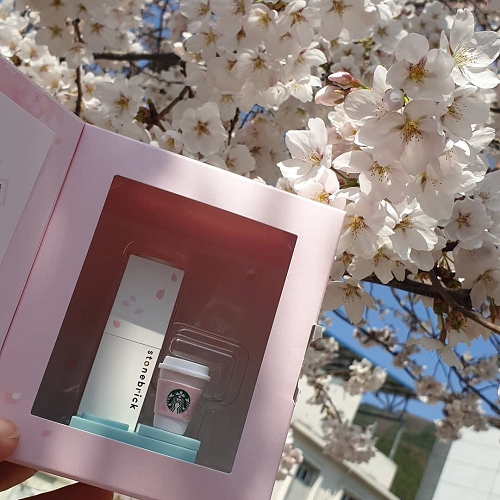 星巴克樱花积木唇膏,星巴克唇膏口红