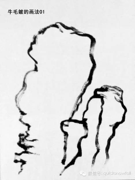 王飞飞山水画山石的画法,金学长山水画山石画法视频