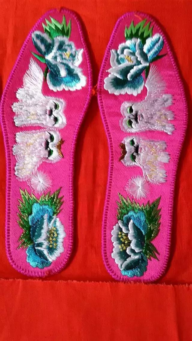 刺绣鞋垫花样各种图案教程,几何鞋垫图案鞋垫绣法