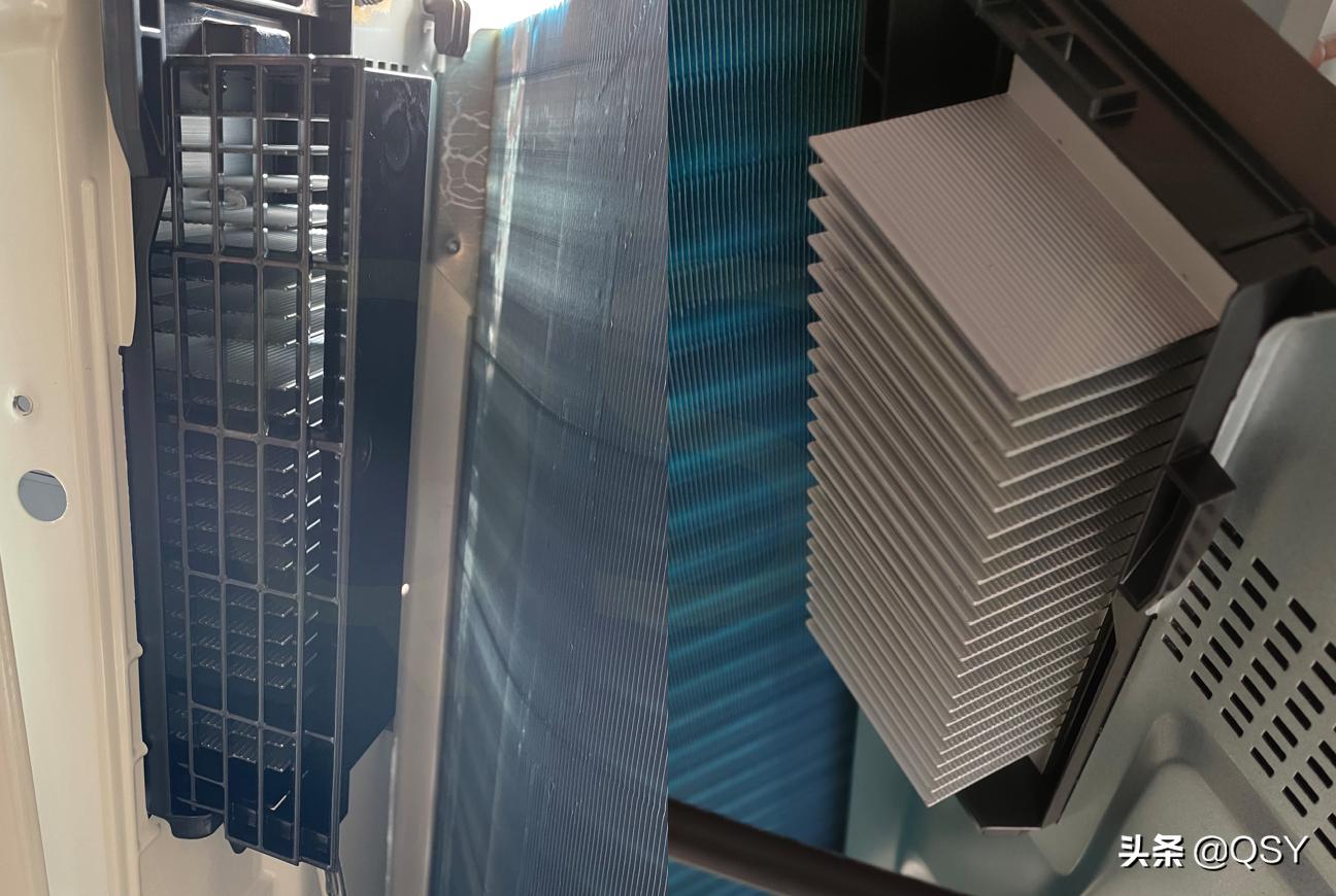 格力两代云锦Ⅱ1.5匹新一级空调对比拆机C形冷凝器没了