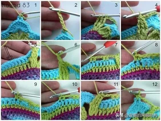 曼陀罗毯子编织教程,苏菲花园曼陀罗毯子钩法高清图解