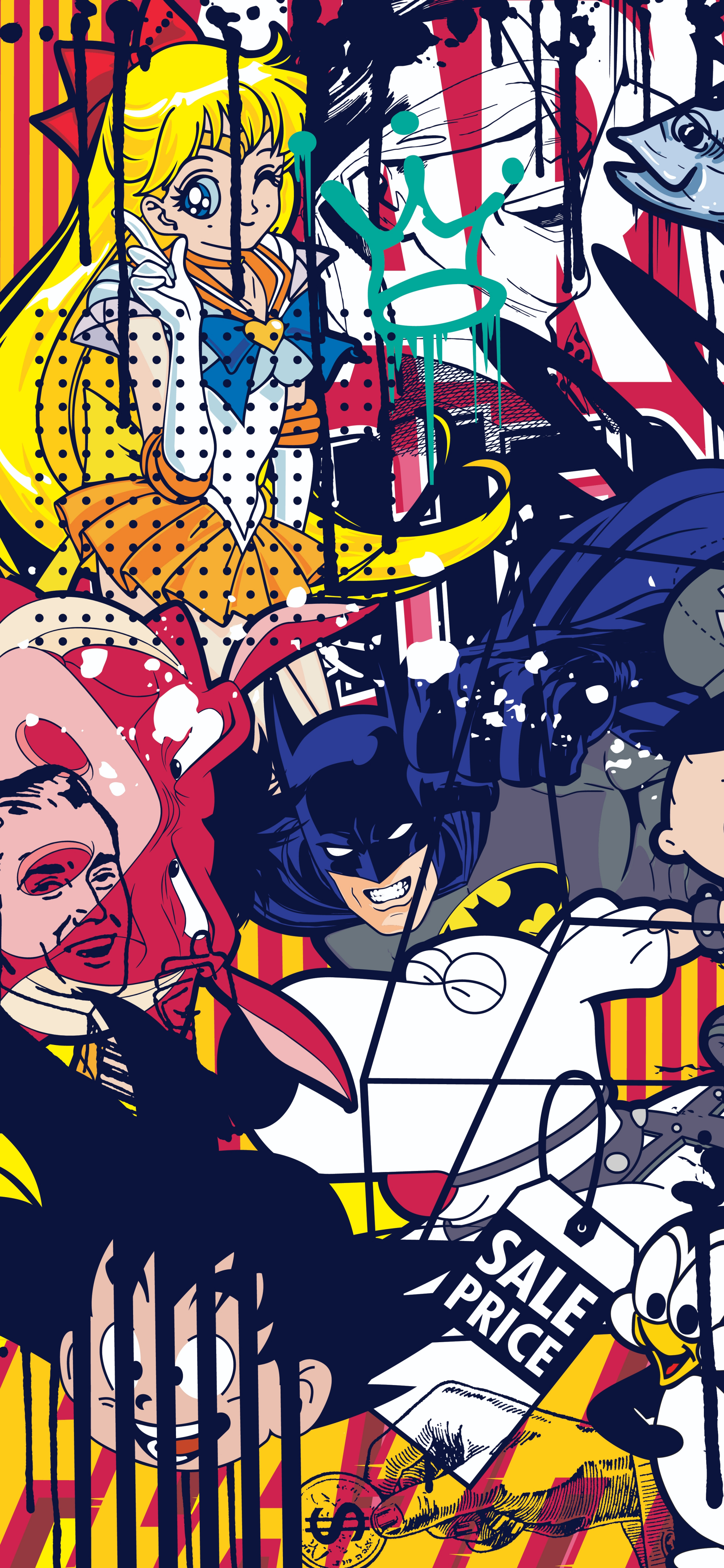 好看的壁纸少女心小熊,粉色小花白色小熊壁纸