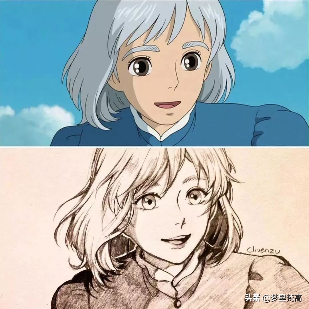 铅笔画素描动漫,铅笔画的动漫素描少女