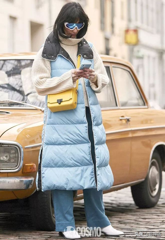 明星机场穿搭秋冬大衣,明星同款背心马甲外套穿搭