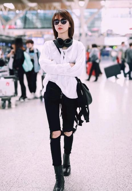 王子文酷飒穿搭,王子文御姐造型