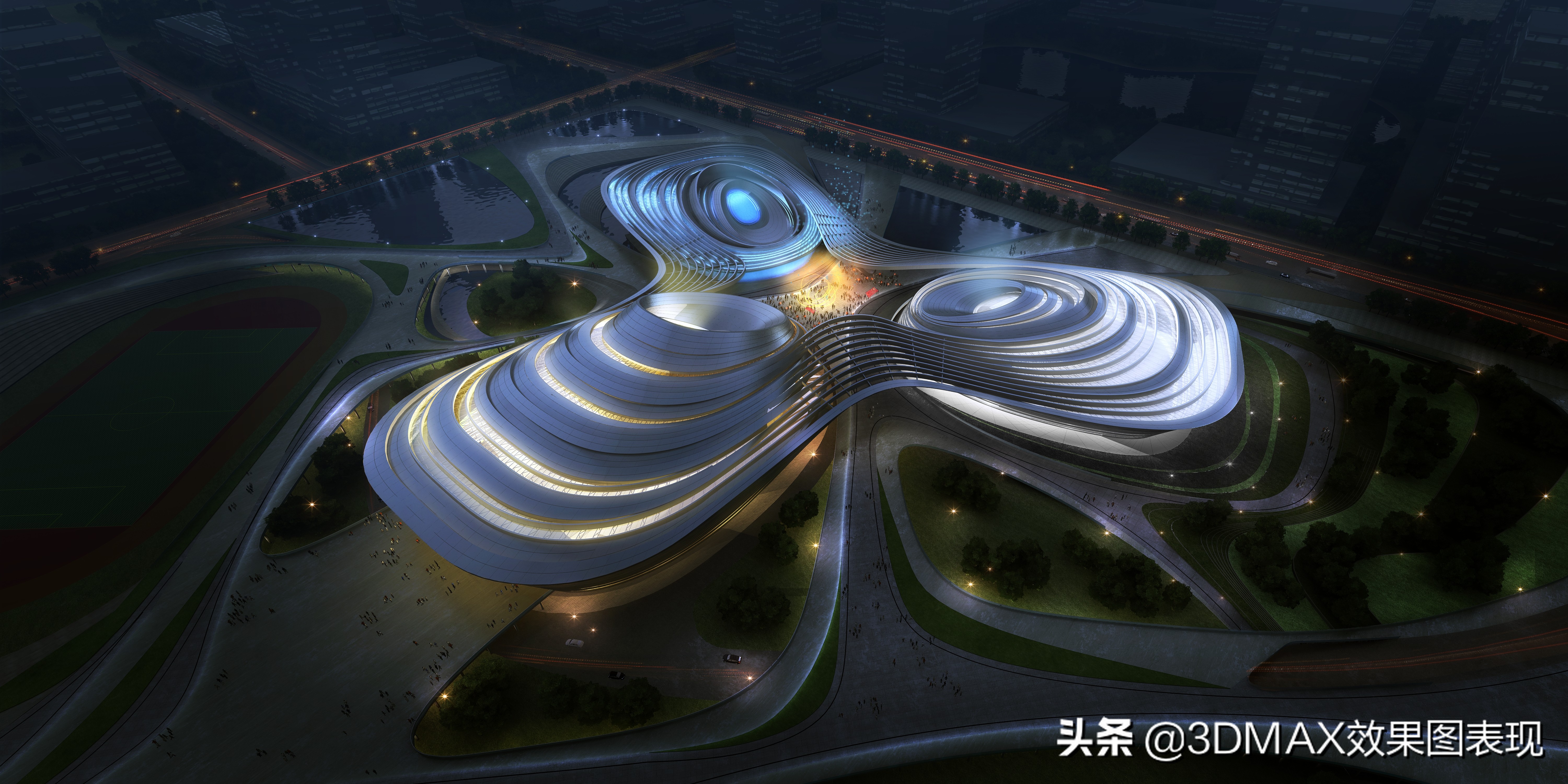 3d室外建筑效果图出图,3d仿古建筑模型效果图