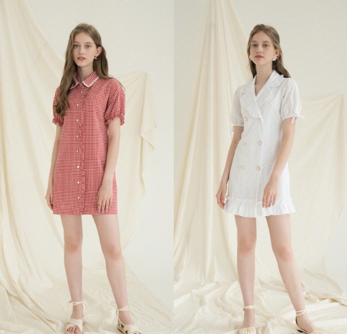 荷叶边连衣裙卖点,荷叶边波点连衣裙显老气吗