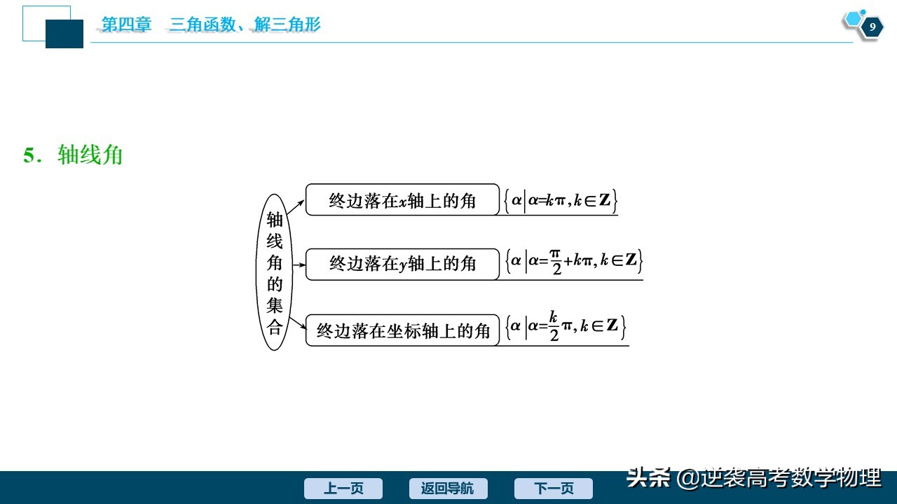 高中三角函数任意角和弧度制讲解,必修一三角函数任意角与弧度制