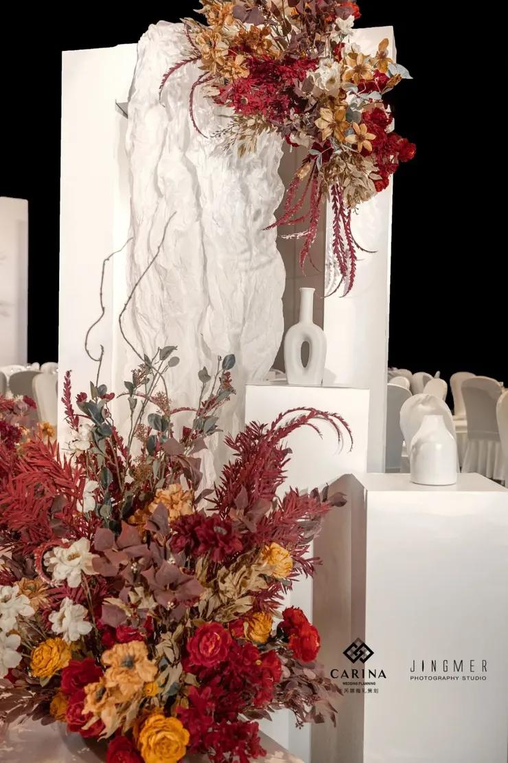 治愈系温暖的高级婚礼配色,中式婚礼高级感调色