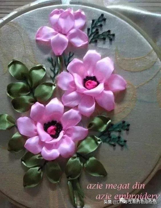 绣一朵花要多久,丝带绣的扭转绣针法