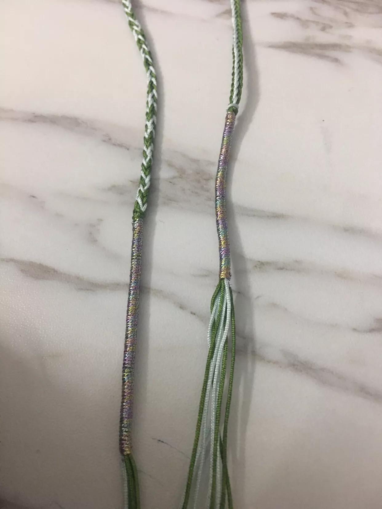 同心结八股辫教程,桃花八股辫项链绳的编法