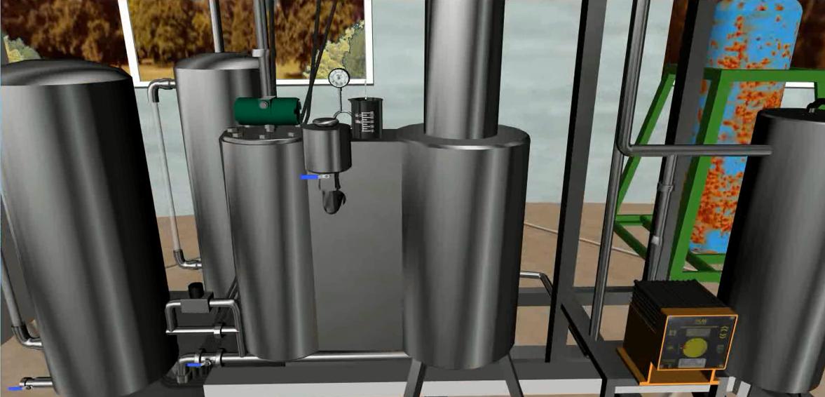 精馏塔现场,精馏塔的动态图