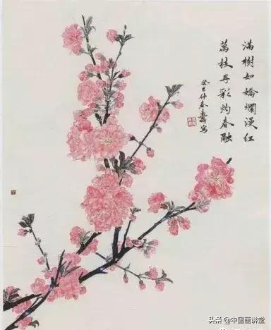 桃花国画画法,桃花的画法国画