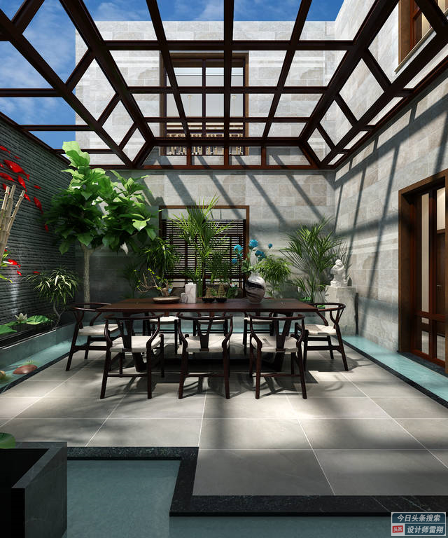 屋顶花园那么好看，下雨了该咋办？别担心，庭院设计师告诉您