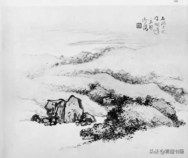 黎雄才画石头皴法,跟着名家学国画黎雄才山水画谱