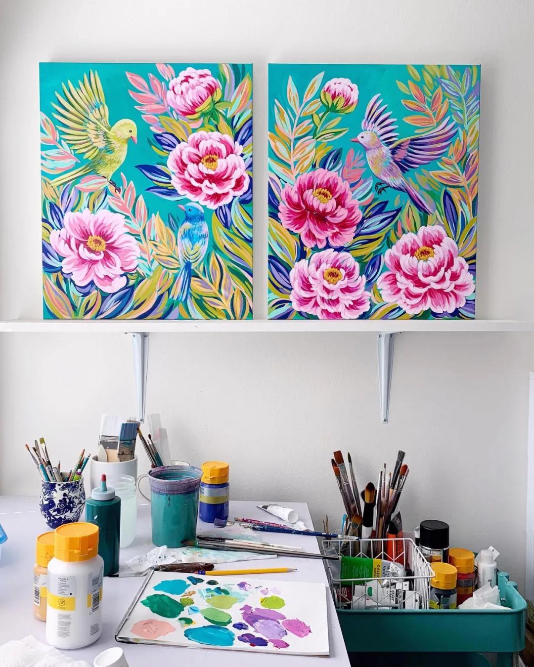 美术创意画幼儿丙烯平涂画,丙烯平涂的正确方法图解