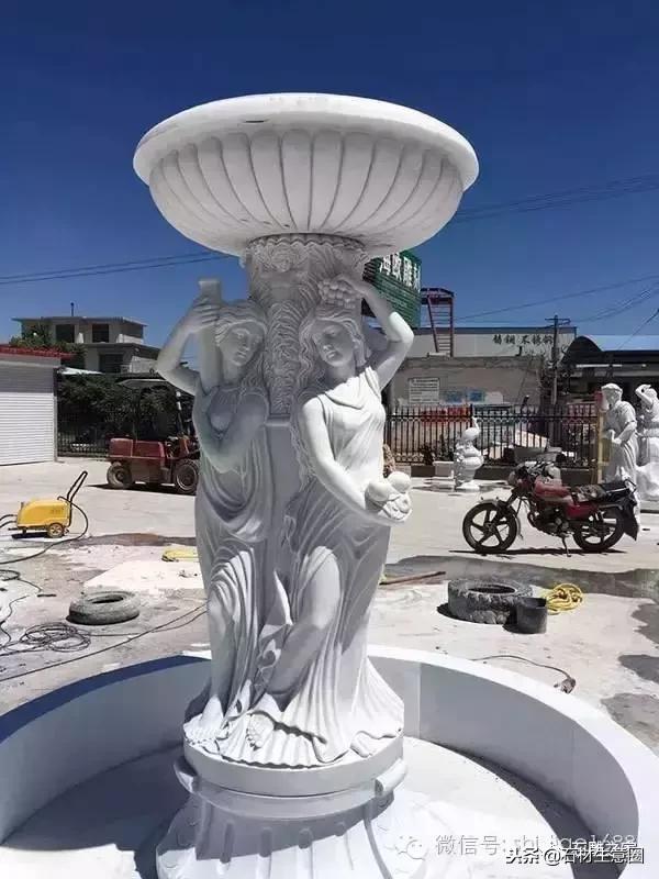 最漂亮的喷泉石雕,精品石雕喷泉花钵设计