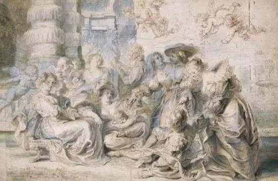 巨匠鲁本斯的素描作品图片,鲁本斯顶级素描