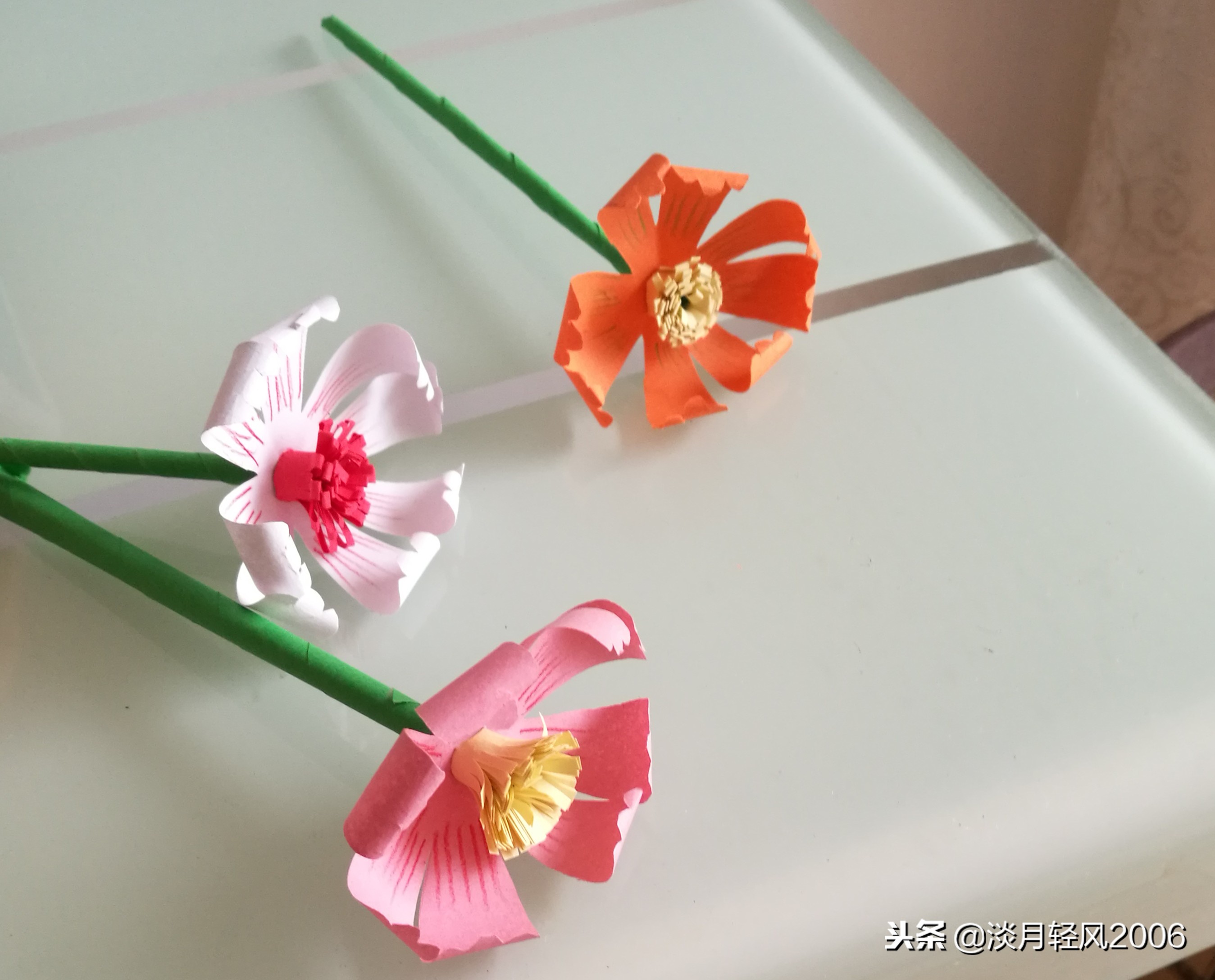 卡纸手工制作花朵最简单的做法,儿童卡纸手工制作花简单