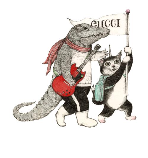 gucci插画师作品,日本风格插画家