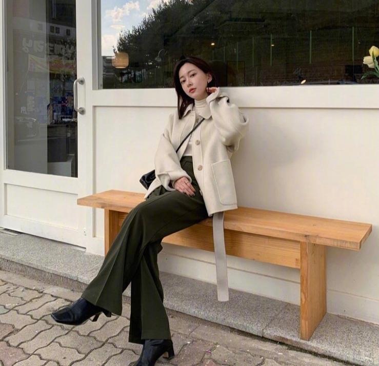 韩国博主穿搭高级冬微胖,韩国小个子博主冬季穿搭